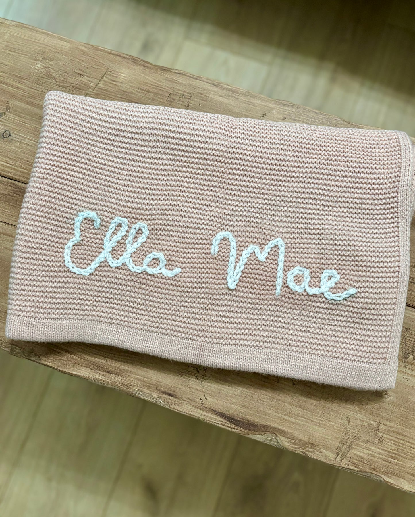 Custom Hand Embroidered Baby Blanket