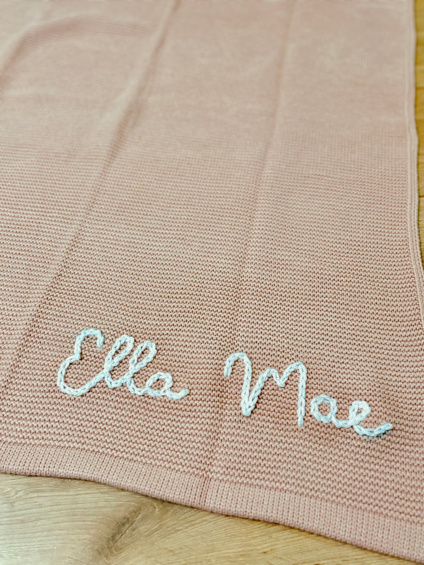 Custom Hand Embroidered Baby Blanket