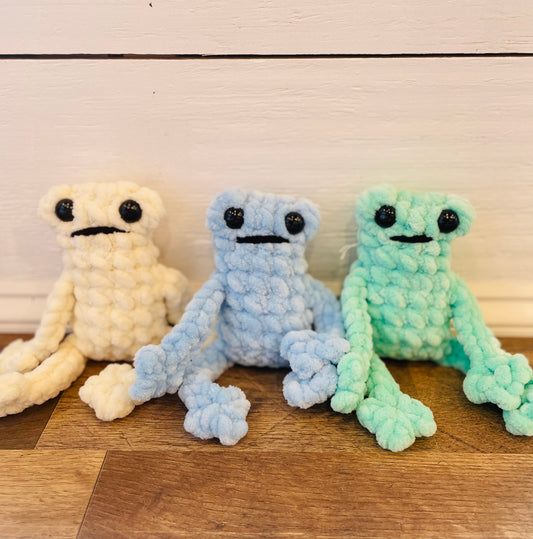 Crochet Leggy Frog Plush