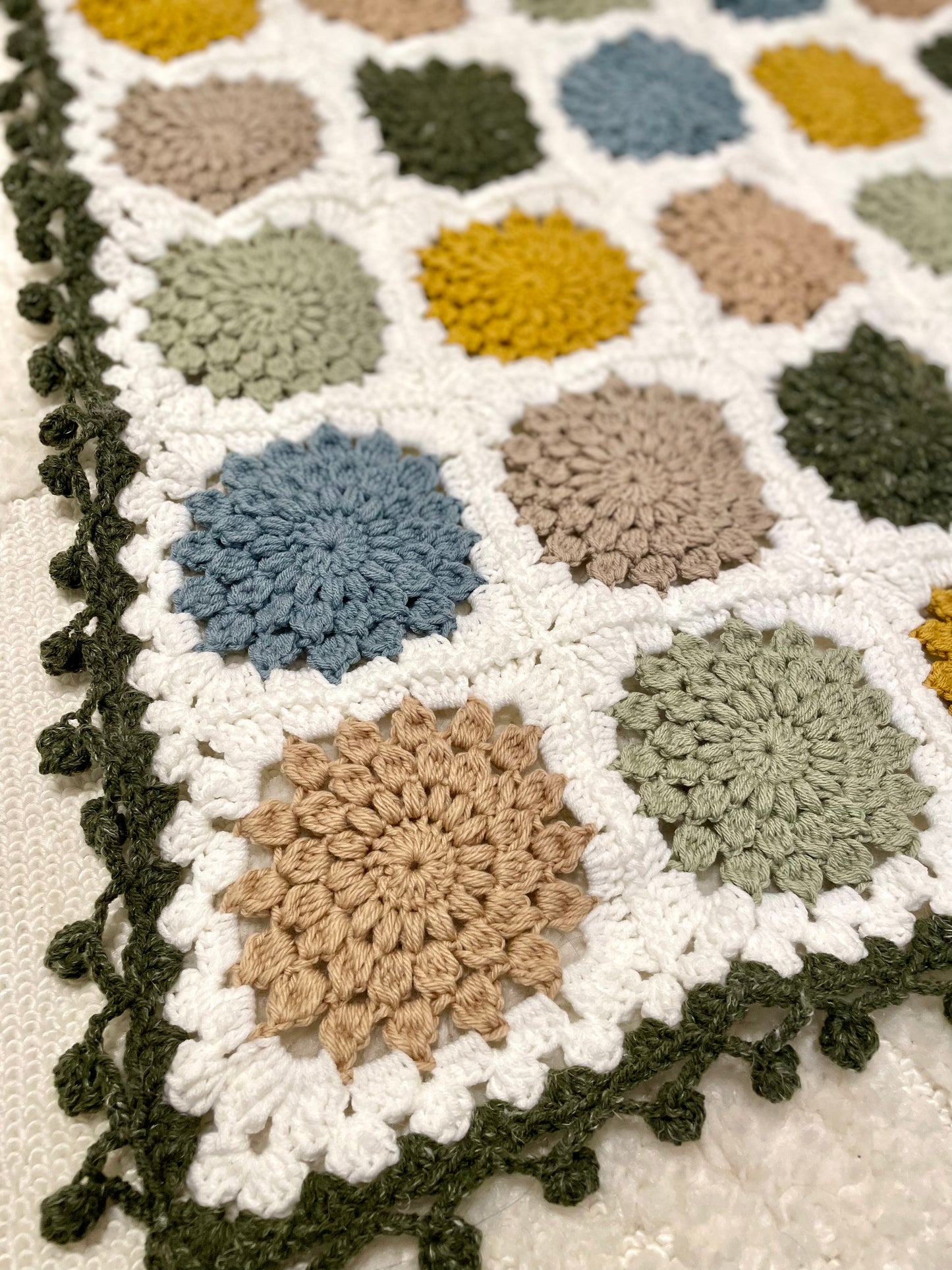 Sunburst Granny Square Baby Blanket