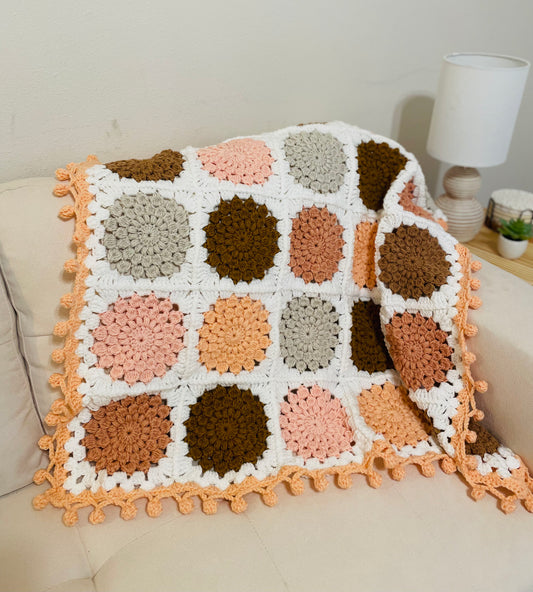 Sunburst Granny Square Baby Blanket