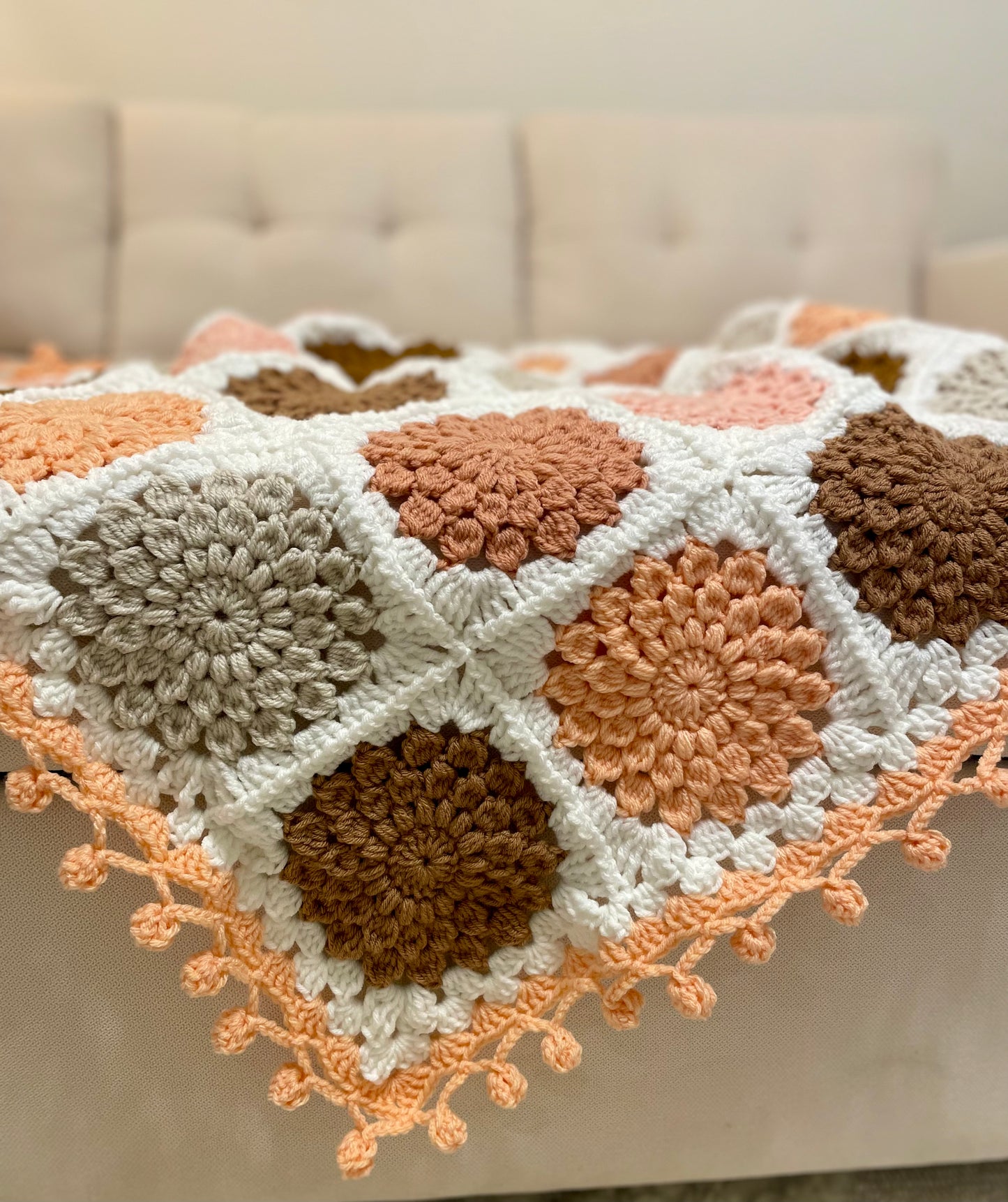 Sunburst Granny Square Baby Blanket