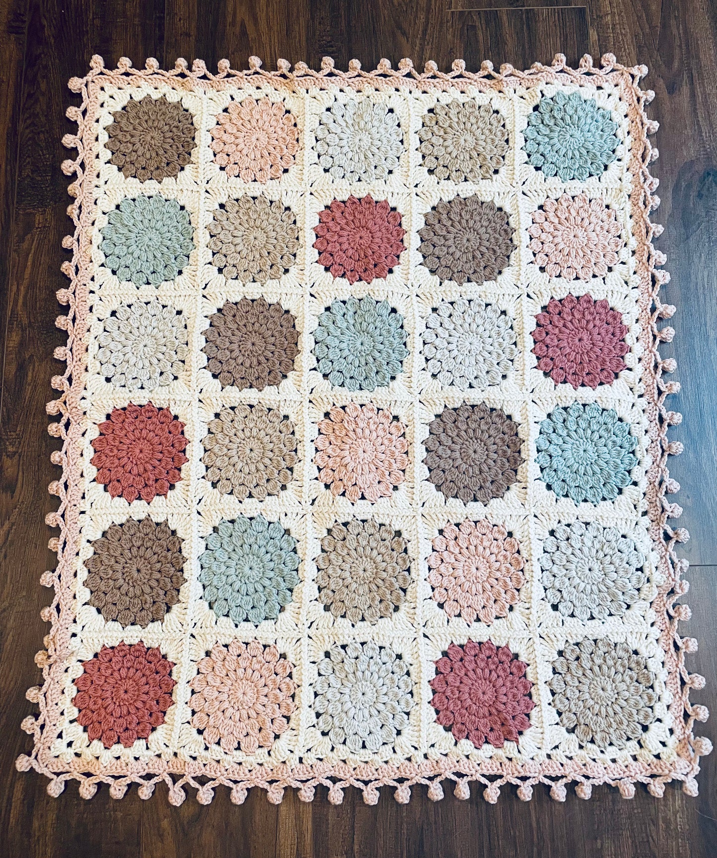 Sunburst Granny Square Baby Blanket