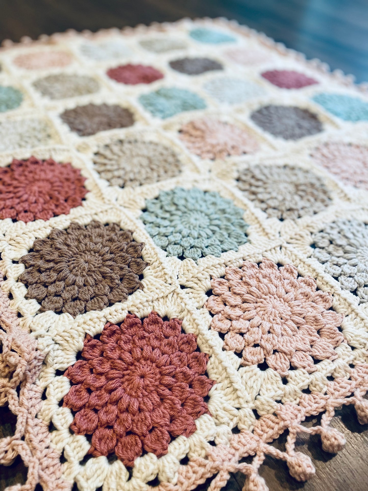 Sunburst Granny Square Baby Blanket