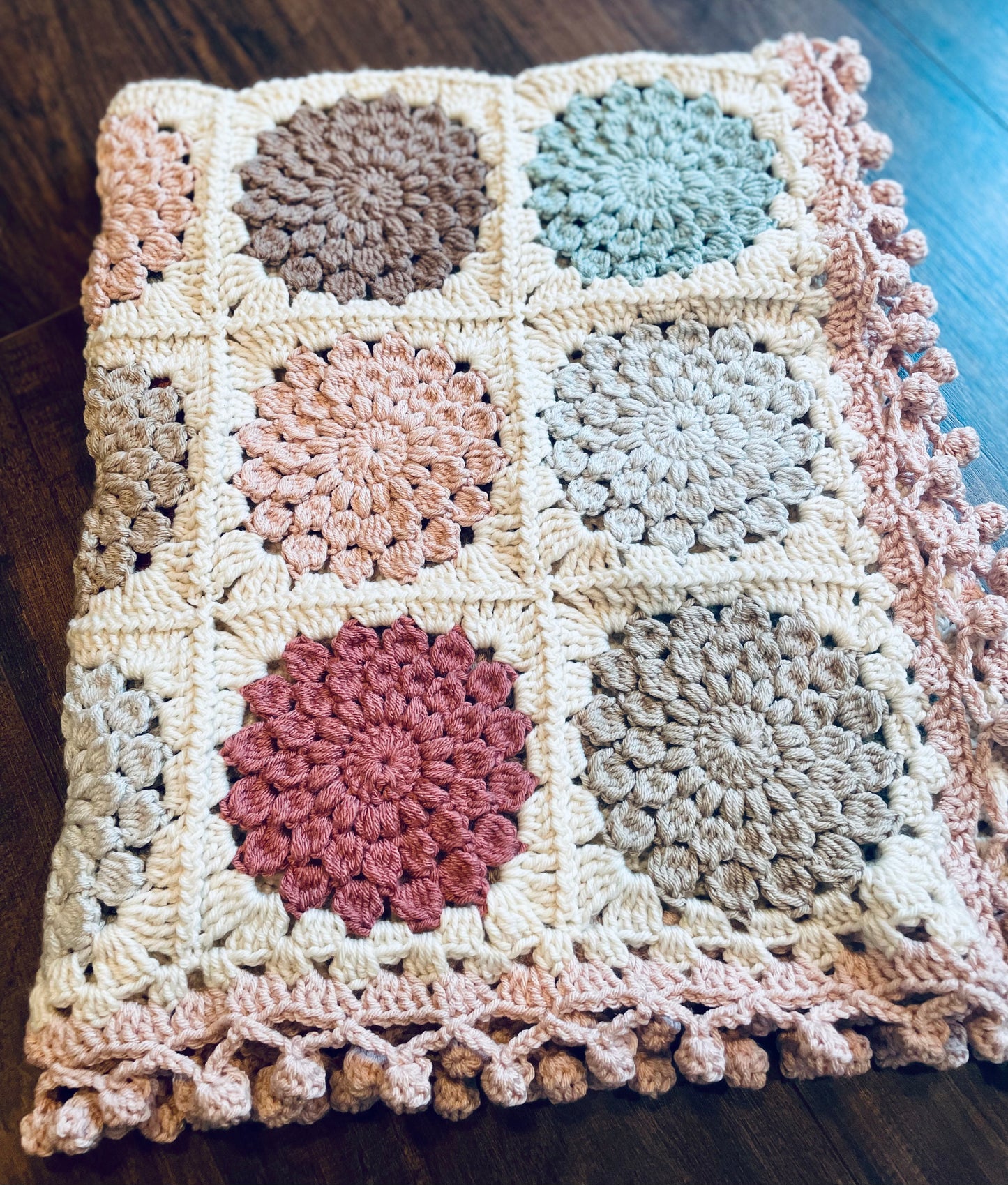 Sunburst Granny Square Baby Blanket